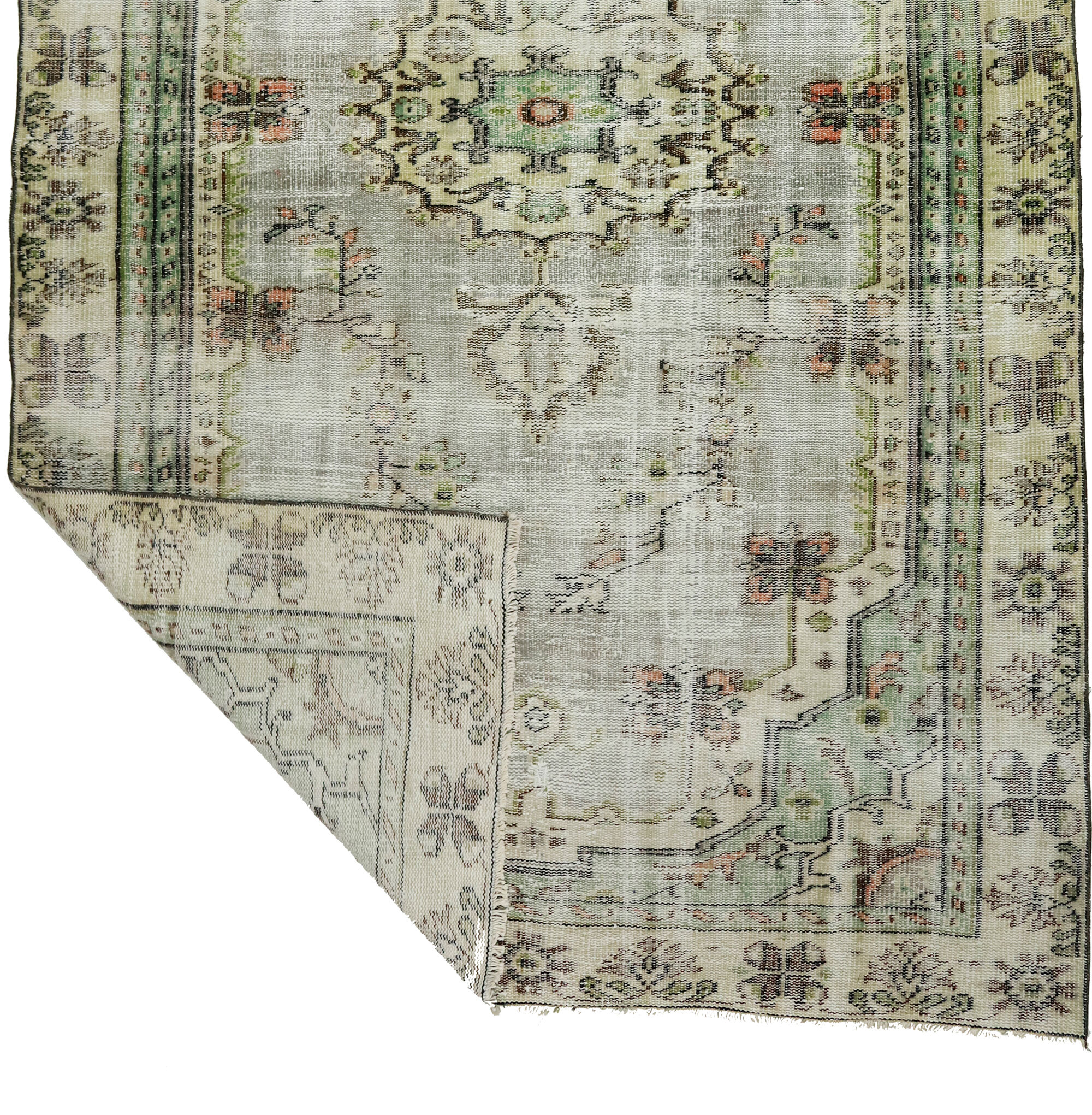 Anatolian handmade vintage rug 280 cm x 170 cm
