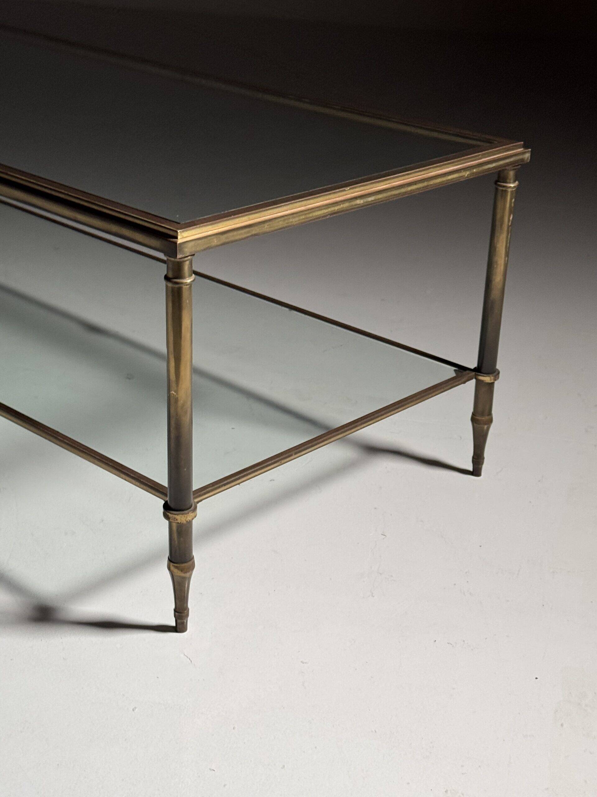 Mid-century glass coffee table