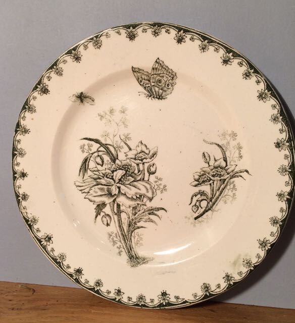 Trio of plates green tones