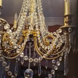 Old chandelier with crystal tassels