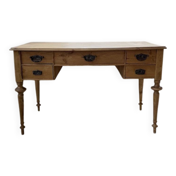 Bureau noyer blond et plateau pin 1900 — Beyit