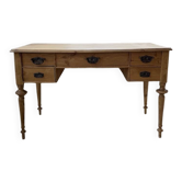 Bureau noyer blond et plateau pin 1900