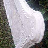 Fireplace XIX ° marble louis XV style with narrowed and floor slabs