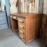 Oak half-minister's desk (renovated)