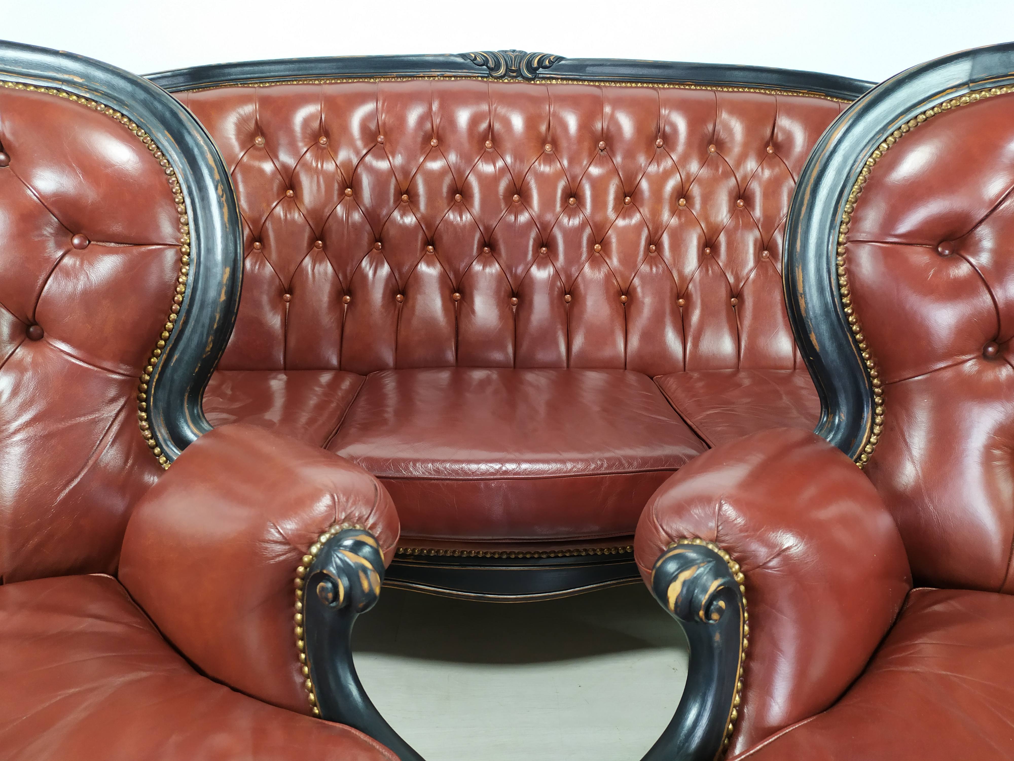 Salon Chesterfield burgundy