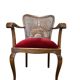 Fauteuil vintage en bois / une place / fauteuil lounge baroque