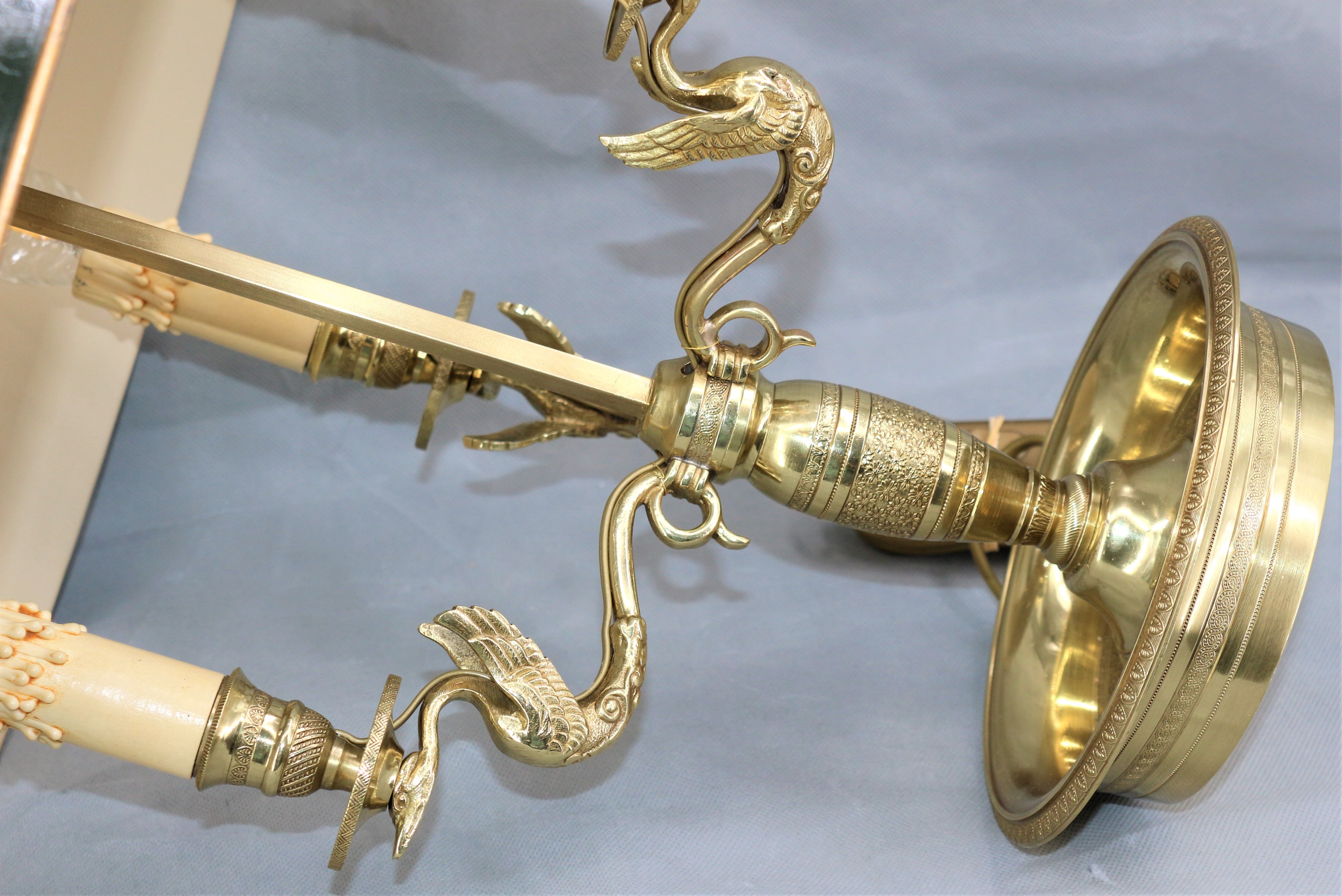 Empire style solid bronze hot water bottle lamp