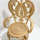 Mid-Century Modern Rattan Armchair