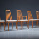 Dining chairs model "eva" by Niels Koefoed for Hornslet Møbelfabrik, 1960