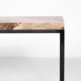 Mid-Century Modern Marble and Iron Console
