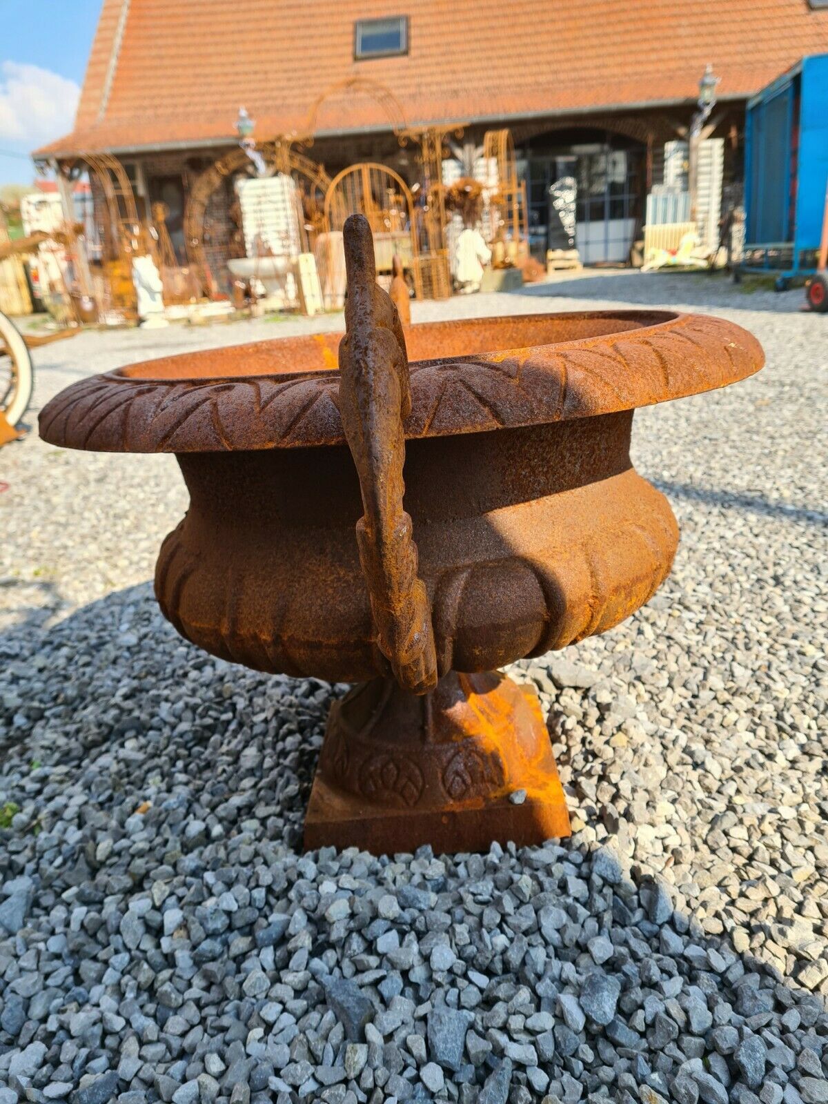 cast iron-eared medici vase