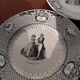 9 creil and Montereau dance themed plates