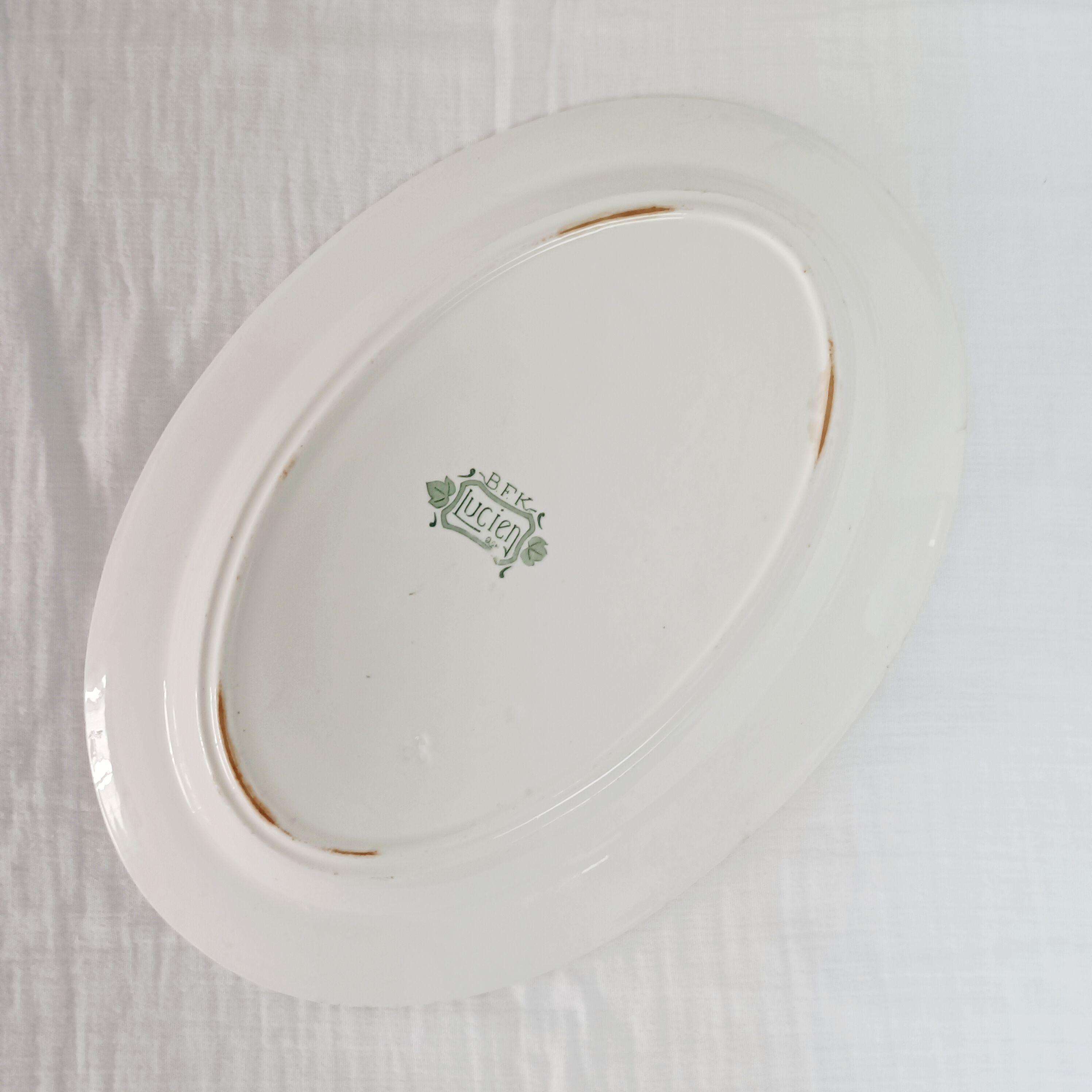 Oval iron earth dish, BFK