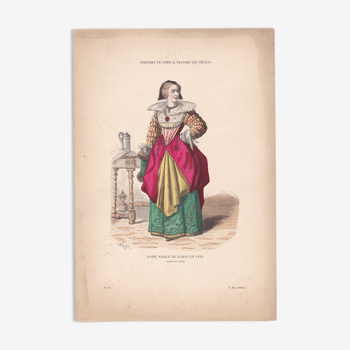 Une illustration image costumes de paris  :éditeur f. roy  planche année 1876 à 1880