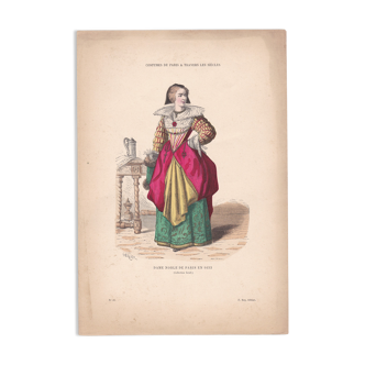 Une illustration image costumes de paris  :éditeur f. roy  planche année 1876 à 1880