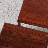 Midcentury Danish nest of 3 side tables in teak by Johannes Andersen for Silkeborg 1960s