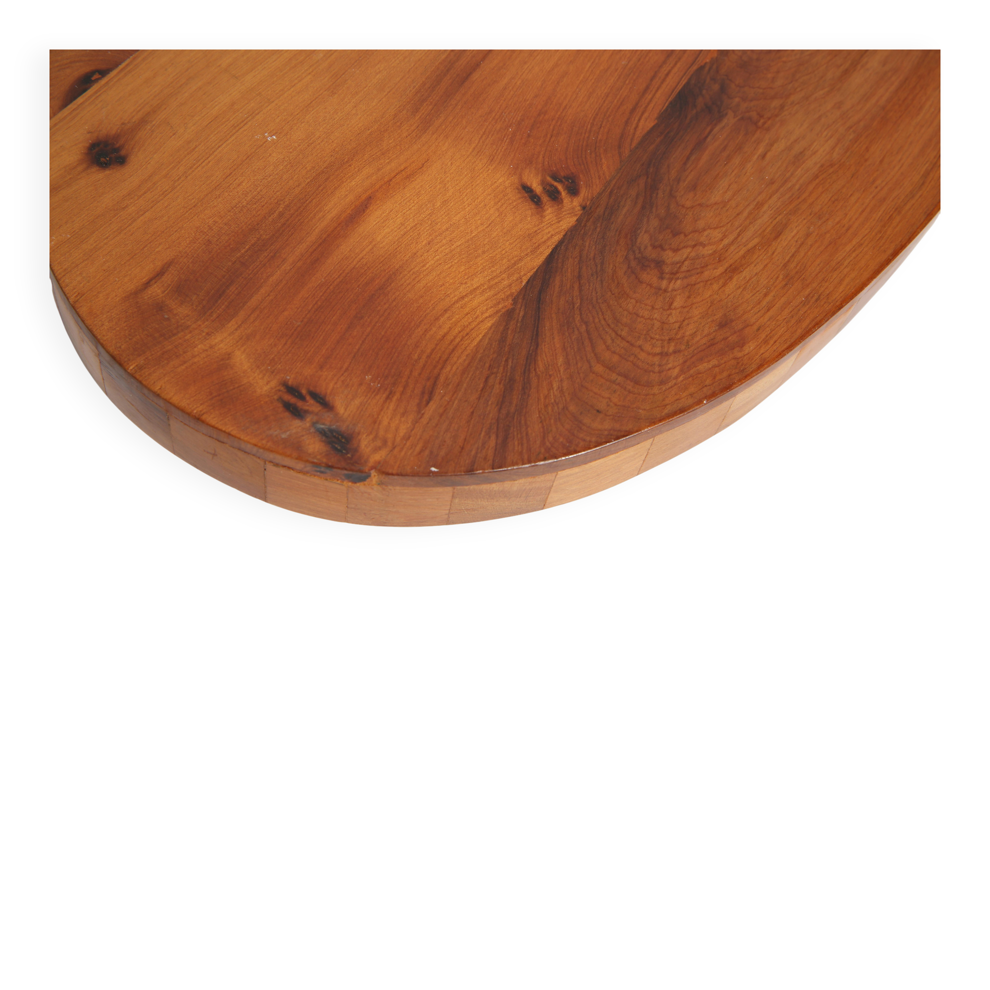 Decorative wooden plate mid-century with flowers, Italy, 1960s