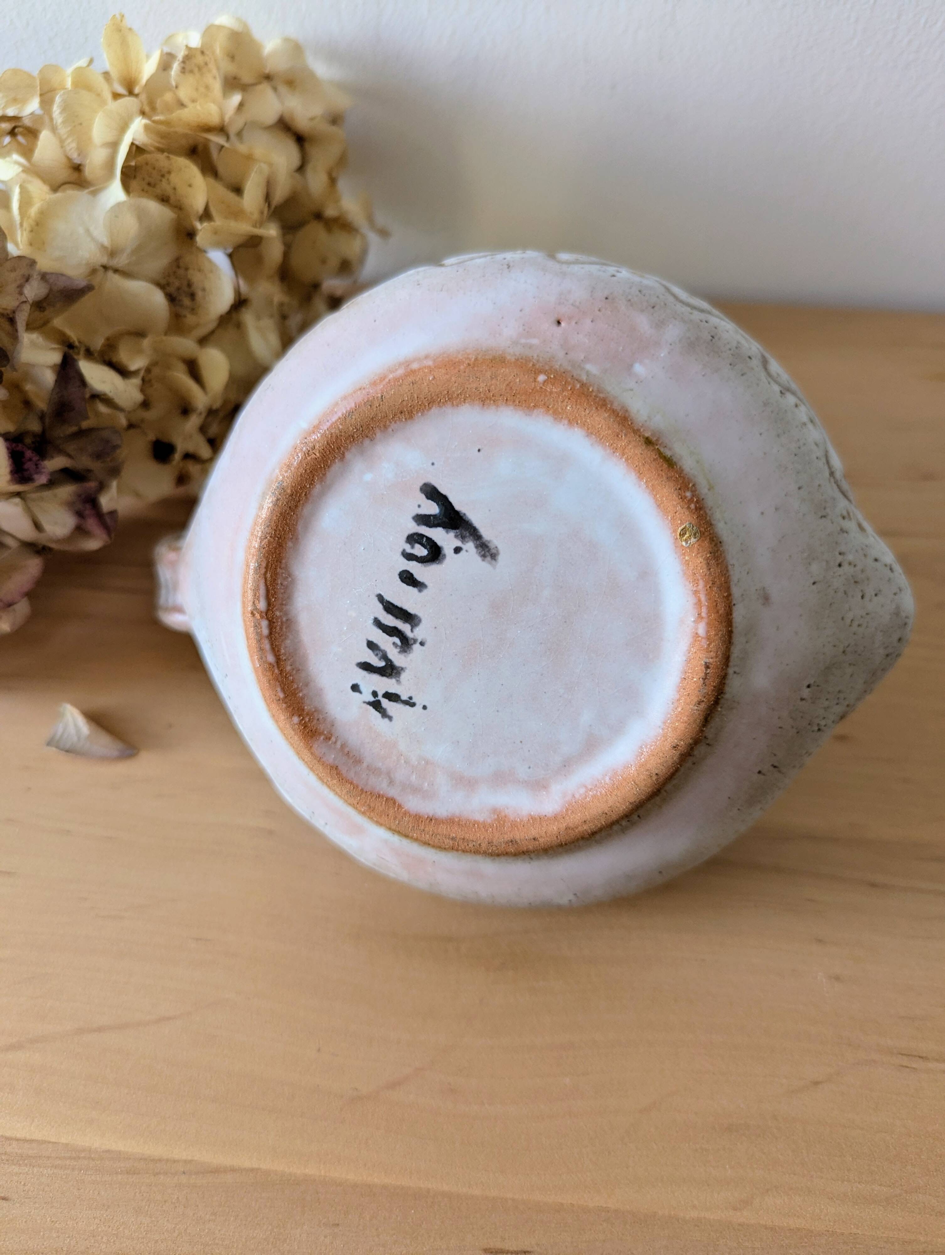 Ceramic candle holder signed Jean Austruy