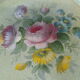 painted tole serving tray with floral decoration