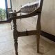 Patinated exotic wood bench for indoor or outdoor use