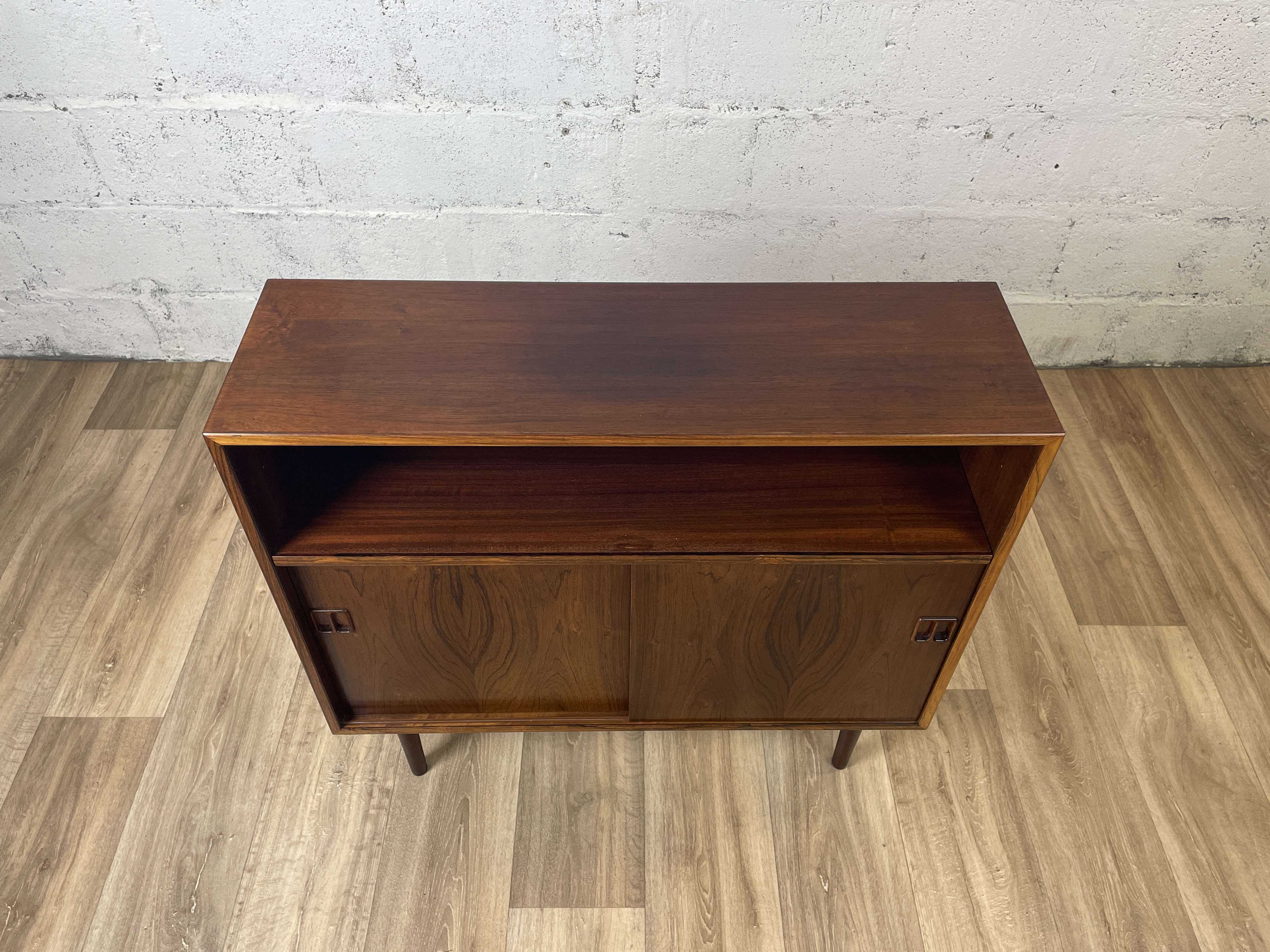 Vintage Scandinavian rosewood sideboard bookcase by Horsens Møbelfabrik, 60s