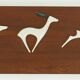 teak WALL PANEL porcelain antelopes sgrafo modern 60s design peter mueller