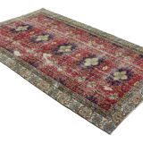 One-of-a-kind turkish handwoven vintage rug - rustic vintage charm 276x 174 cm