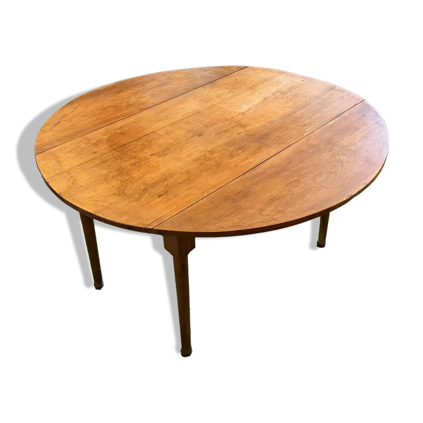 Drop-leaf table in cherry/merisier, Louis-Philippe style