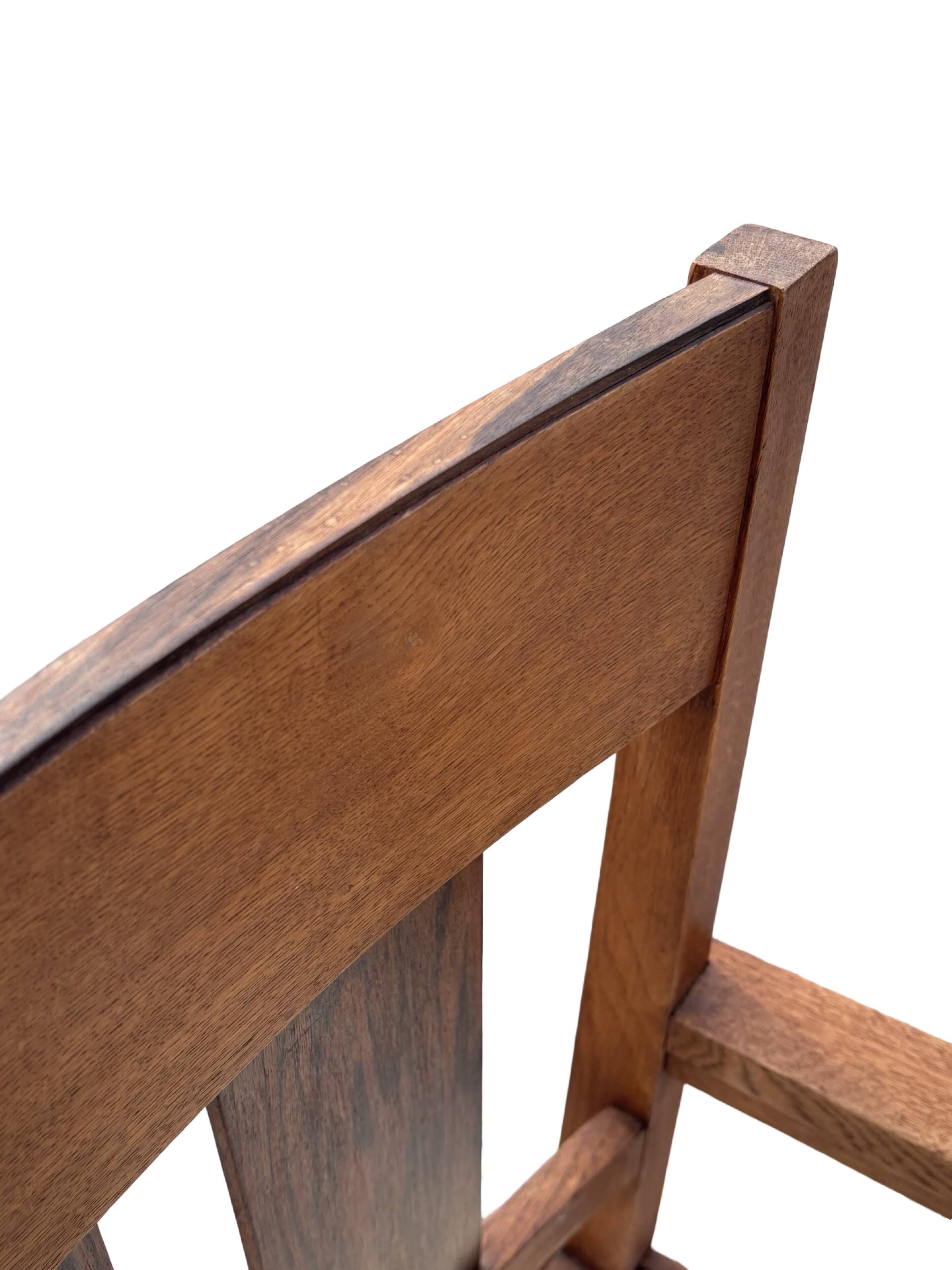 Set of four Art Deco chairs oak Amsterdam School Design 30's