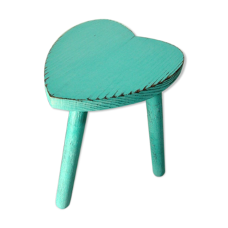 Tripod wooden stool, vintage