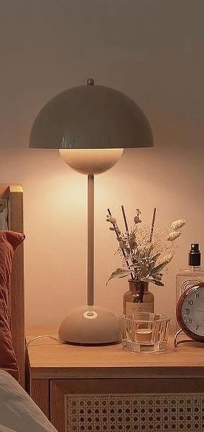 Scandinavian vintage white lamp