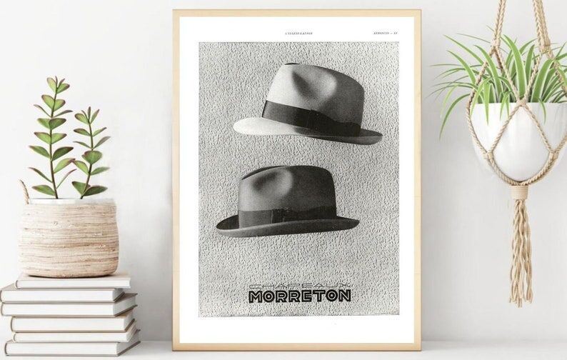 Vintage poster 30s CHAPEAU MORRETON