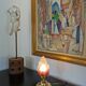 Art Deco table lamp "pink flame"