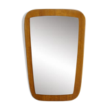 Teak mirror cut "Barrel" 38 x 60 cm