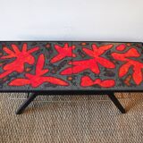 Coffee table of the "cloutier brothers" in lava stone 50s