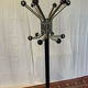 Vintage chrome and black metal parrot coat rack