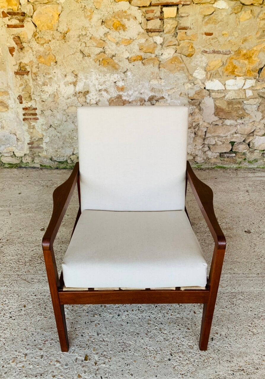 Vintage Scandinavian Teak Armchair, Circa 60's