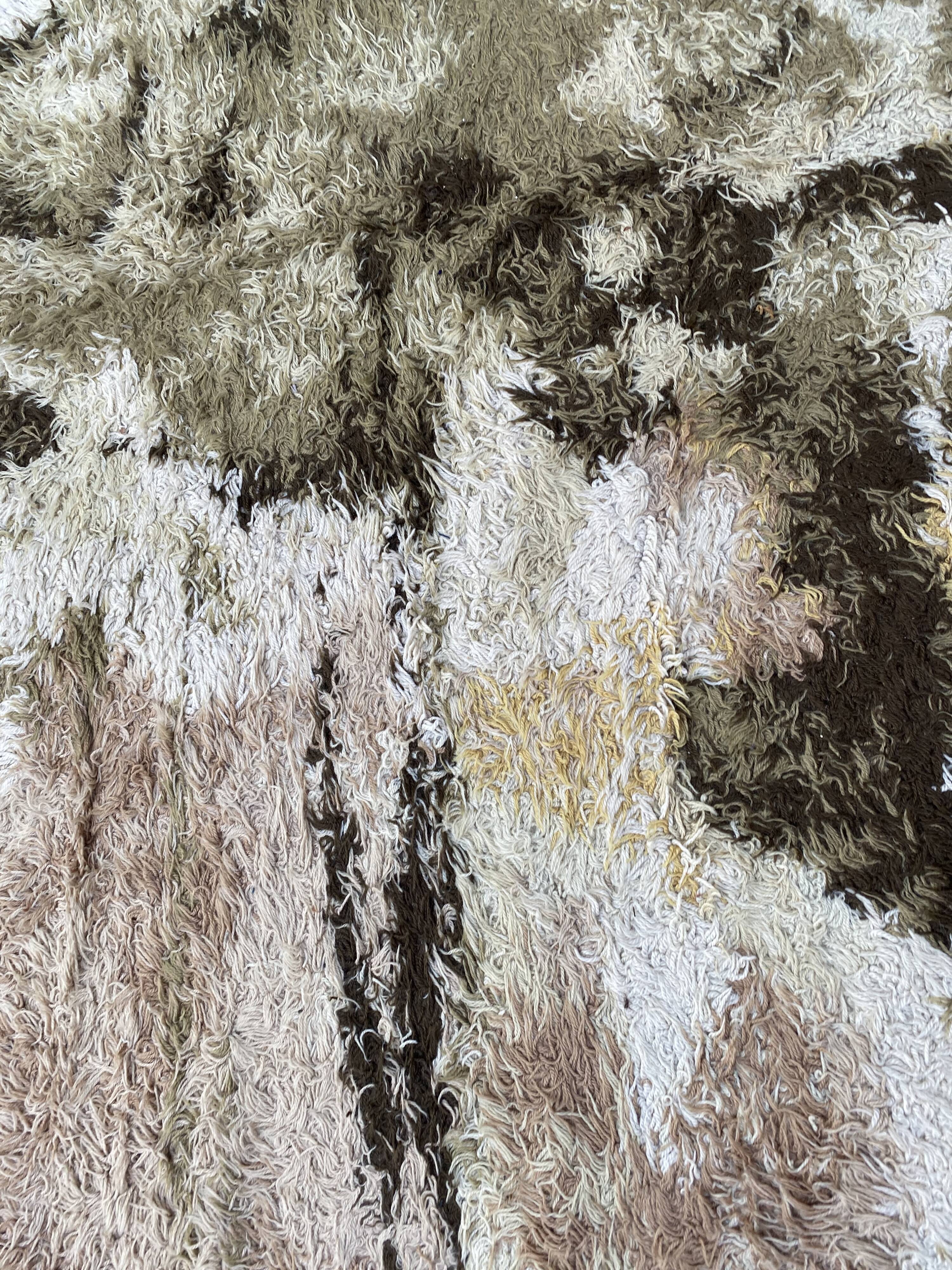 Nice big Scandinavian vintage carpet abstract designs 200x300 cm