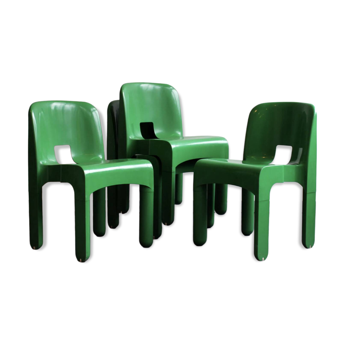 4 chaises Universale par Joe Colombo pour Kartell, modèle 4868