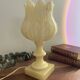 Large alabaster tulip lamp