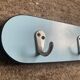 1960s towel rack in blue Formica