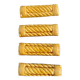 6 enameled ceramic knife holders, slip, vintage golden yellow