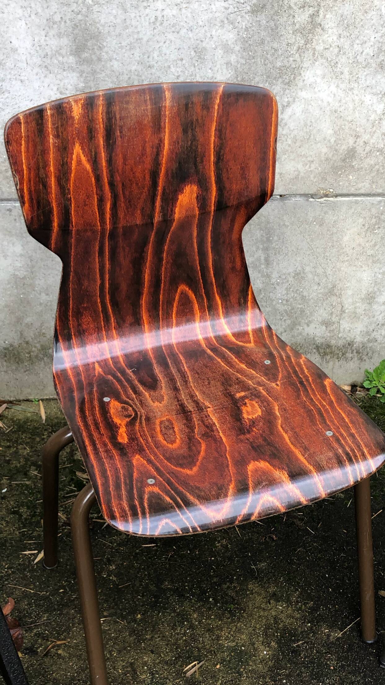 Set of 4 mismatched Dutch vintage chairs - Galvanitas, Eromes, Flottoto