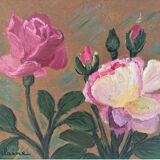 Roses signed Delaine