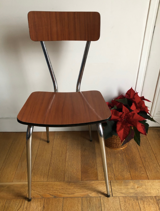 Brown formica chairs