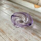 Cendrier en verre violet