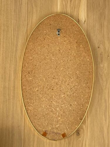 Miroir retroviseur oval contour doré 33x57cm