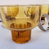 Amber glass cups