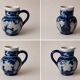 Pichet ancien Reinhold Merkelbach Grenzhausen – Grès bleu cobalt – Décor ra
