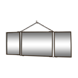 Small metal triptych mirror 42x15cm